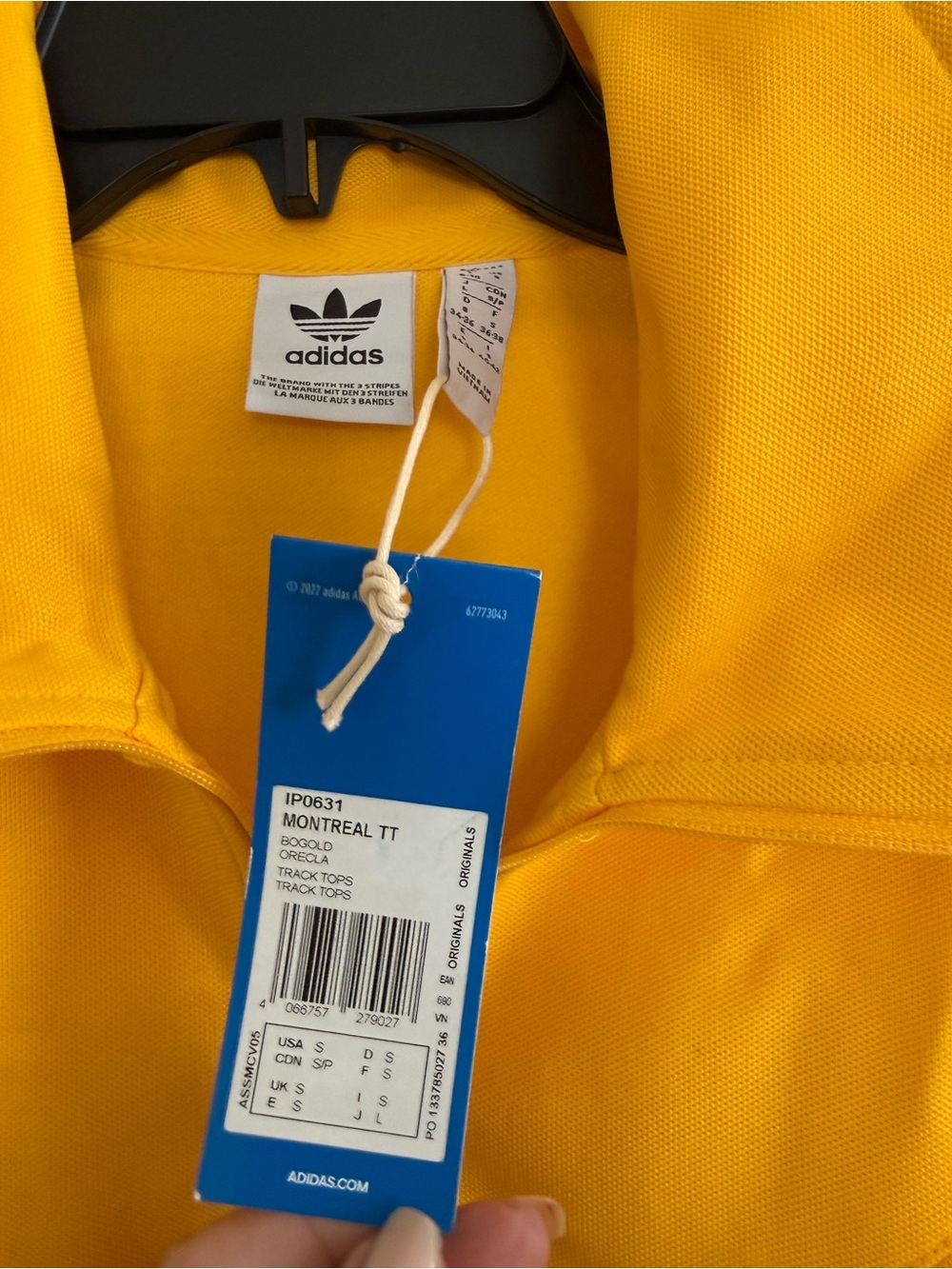 adidas Yellow Women's Three-Stripe Track Jacket - Picture 4 of 4